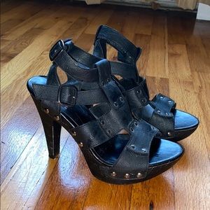 G by GUESS Black Studded Heels